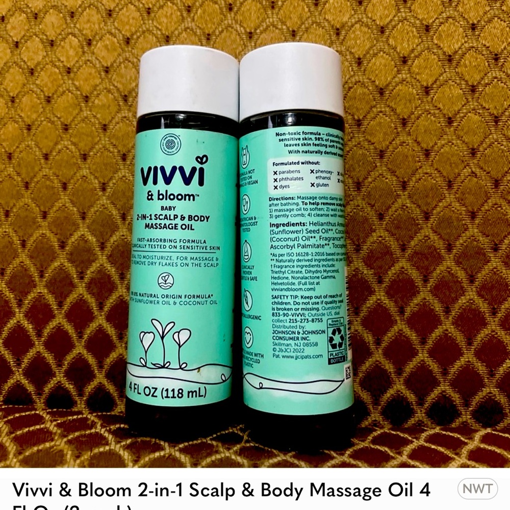 Vivvi & Bloom 2-in-1 Scalp & Body Massage Oil 4 Fl Oz (2 pack)
Fast absorbing